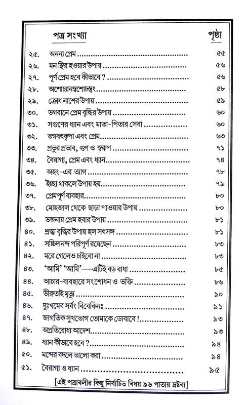 পরমার্থ পত্রাবলী Paramartha Patrabali