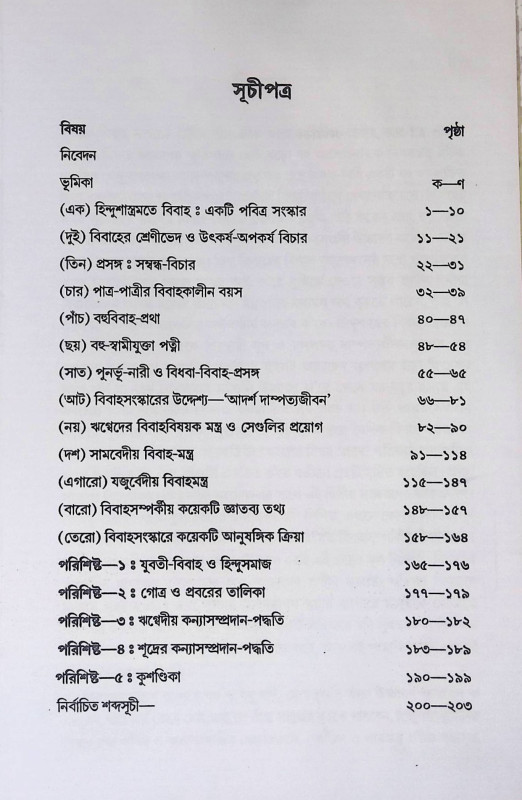 হিন্দু শাস্ত্রমতে বিবাহ  Hindu Sastramate Bibaha