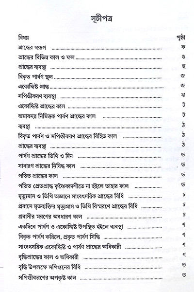 আদর্শ শ্রাদ্ধকাণ্ড পদ্ধতি  Adarsha Shraddhakanda Paddhati