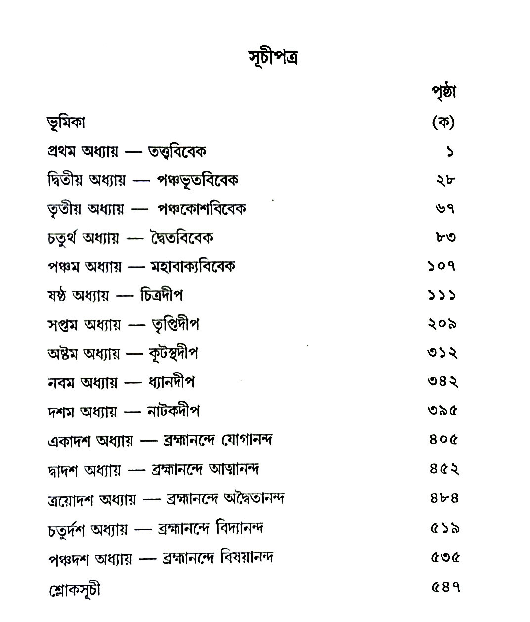 পঞ্চদশী Panchdashi