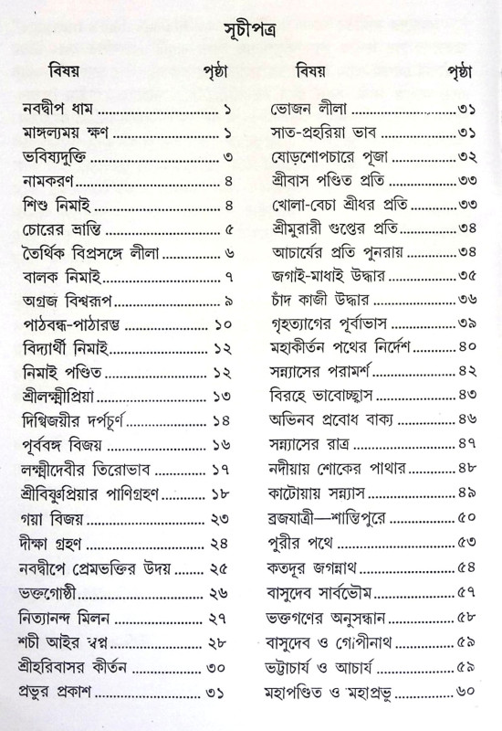 শ্রী গৌরাঙ্গ লীলা মাধুরী Sri Gauranga Lila Madhuri