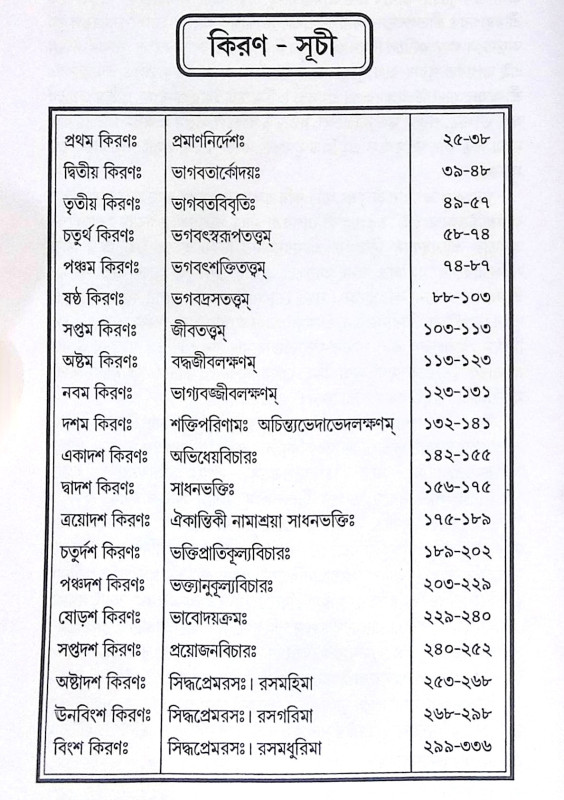 ।। শ্রীশ্রীমদ্ভাগবতার্কমরীচিমালা ।। Sri Srimad Bhagavartarkamarichimala