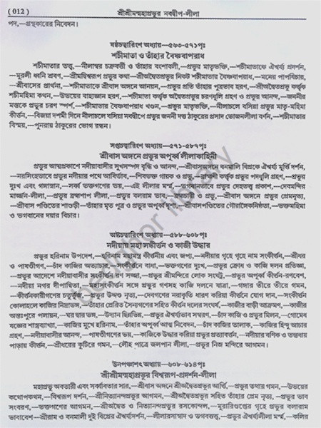 শ্রীশ্রীমন্মহাপ্রভুর নবদ্বীপ লীলা Sri Sriman Mahaprabhur Navadwip Lila