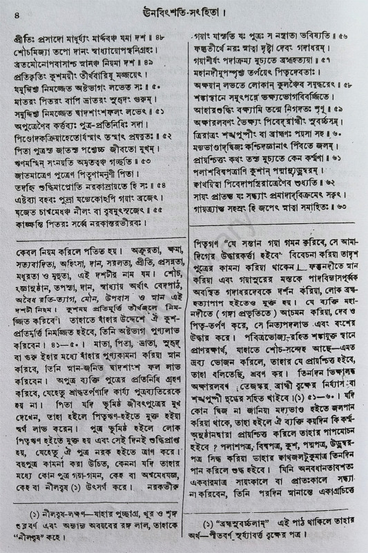 ঊনবিংশতি সংহিতা Unabingshati Samhita