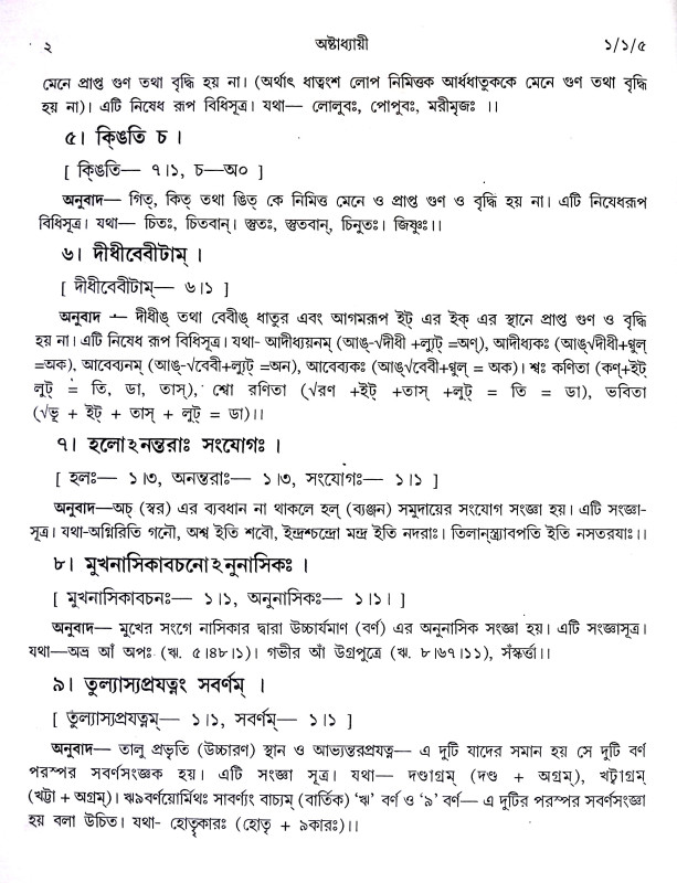 অষ্টাধ্যায়ী Astadhyayi
