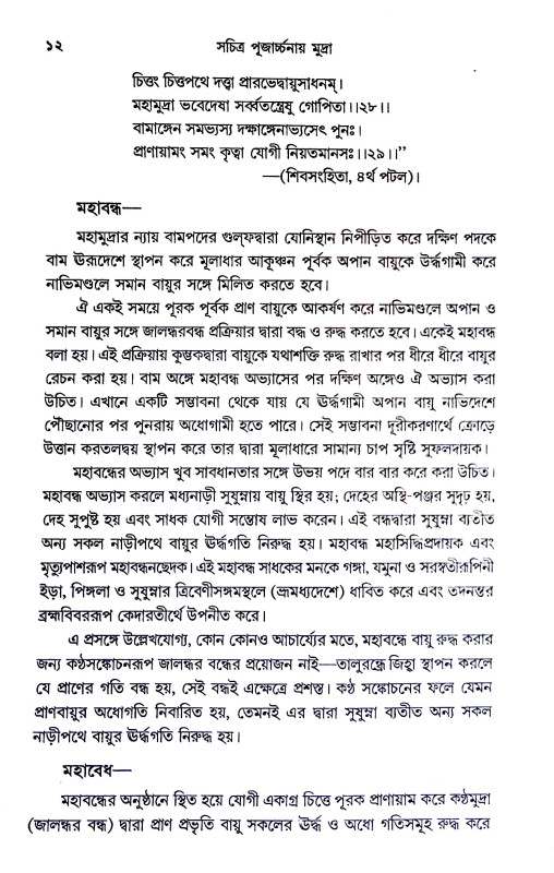 সচিত্র পূজার্চ্চনায় মুদ্রা Sacitra pujarccanay mudra