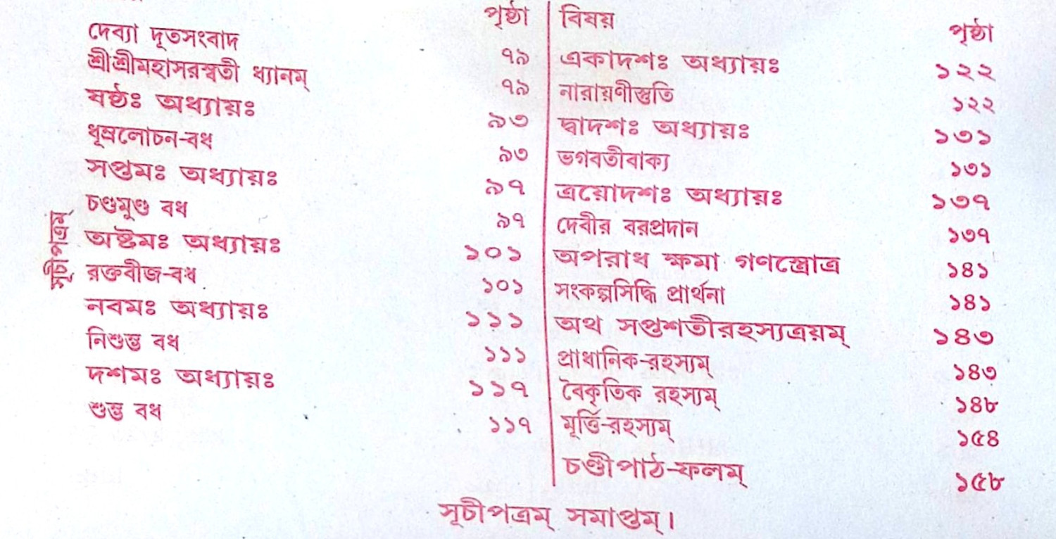 ।। শ্রী শ্রী চণ্ডী ।। Sri Sri Chandi