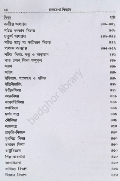 হস্তরেখা বিজ্ঞান Hastorekha Biggan