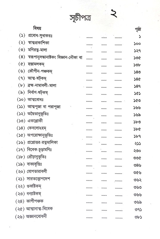 শঙ্করাচার্য্যর গ্রন্থমালা Shankaracharyar Granthmala