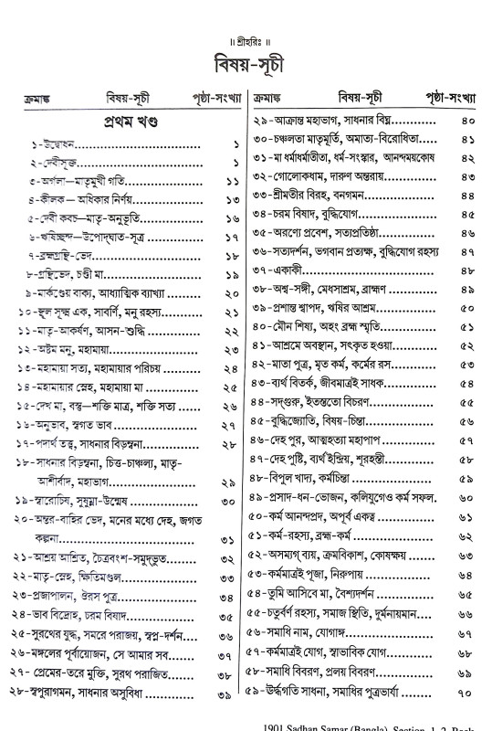 সাধন সমর বা দেবী মাহাত্ম্য Sadhan Samar or Devi Mahatmya