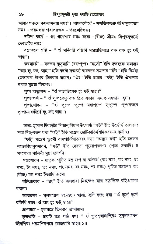 ত্রিপুরসুন্দরী পূজা পদ্ধতি Tripurasundari Puja Paddhati