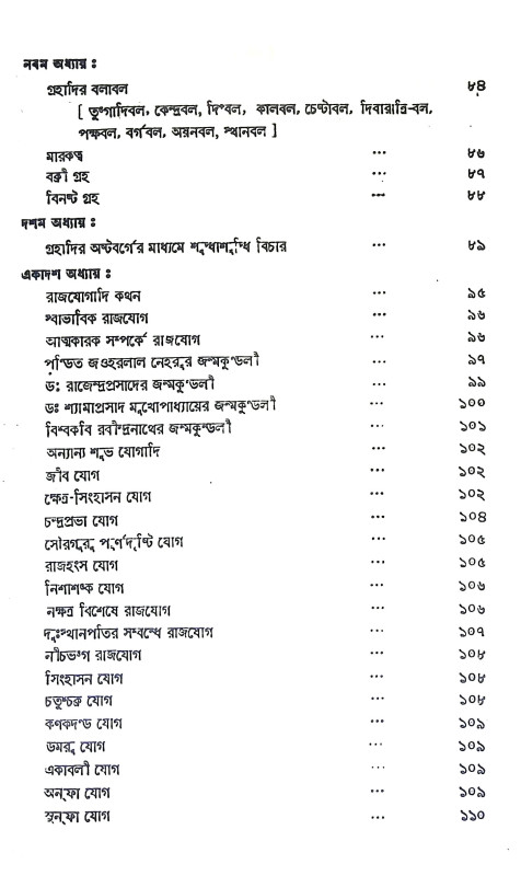 কোষ্ঠী বিচার পদ্ধতি Kosthi Bicar Paddhati