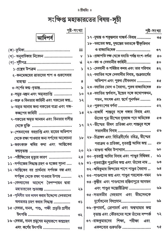 সংক্ষিপ্ত মহাভারত Sanksipta Mahabharata