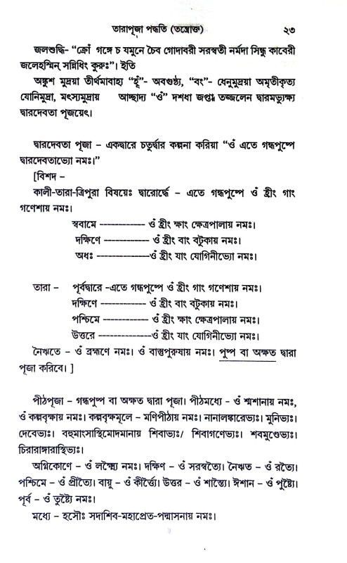 তারাপূজা পদ্ধতি Tarapuja Paddhati