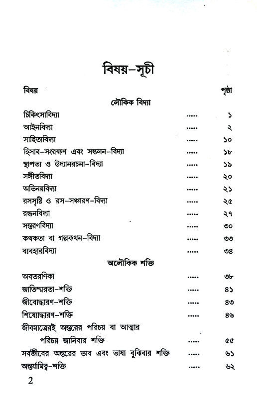 লৌকিক বিদ্যা ও অলৌকিক শক্তি  Laukik bidya o Alaukik Sakti